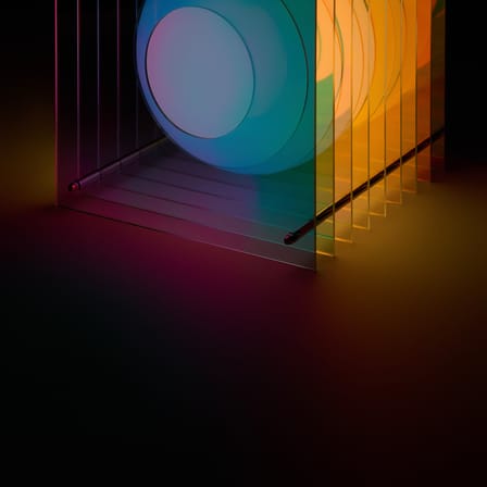 Lampe de table Lop Dreamy Big Square plastique multicolore / Reflets iridescents changeants - BANG