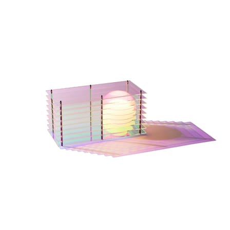 Lampe de table Lop Dreamy Small Rectangle plastique multicolore / Reflets iridescents changeants - BANG