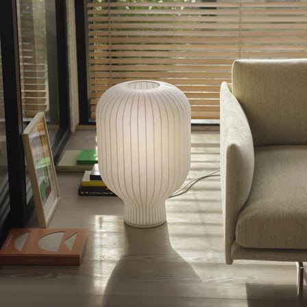 Lampe de table Strand tissu blanc / Ø 40 x H 59 cm - Muuto