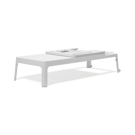 Lettino inclinabile impilabile Plano corian bianco - NARDI