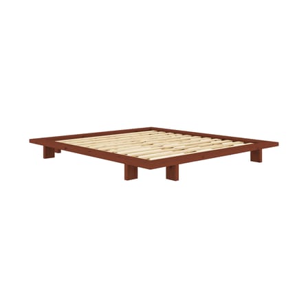 Lit double Japan bois rouge / Pour matelas 180 x 200 cm - KARUP