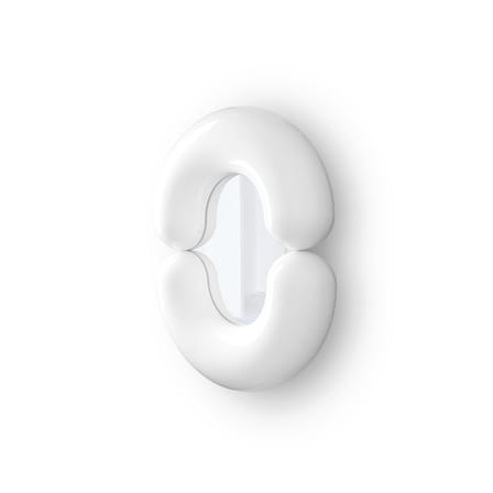Miroir mural Zodiac Bumper Small céramique blanc / L 55 x H 70 cm - Jean-Baptiste Fastrez, 2020 - Moustache