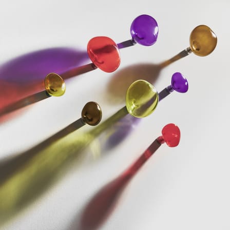 Patère Bubble Small verre rouge / Ø 9,5 cm - Soufflé bouche - Petite Friture