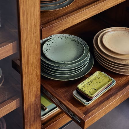Piatto da dessert 70s ceramics ceramica verde / Set di 2 - Ø 17,5 cm - HK LIVING