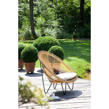 Poltrona Roy Cocoon materiale plastico fibre marrone / Vimini Polietilene intrecciata manualmente - Vincent Sheppard