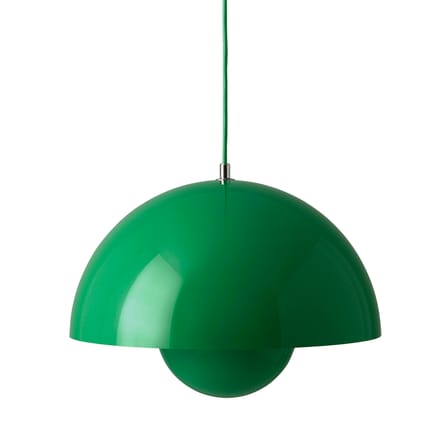 Suspension FlowerPot VP7 métal vert / Ø 37 cm - By Verner Panton, 1969 - &tradition