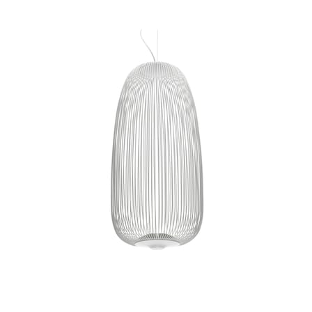 Suspension Spokes 1 métal blanc / LED - Ø 32,5 x H 71 cm - Foscarini