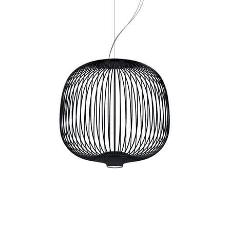 Suspension Spokes 2 piccola My Light métal noir / LED - Bluetooth / Ø 34 x H 35 cm - Foscarini
