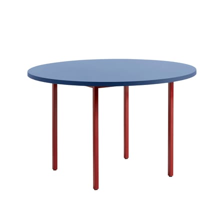 Tavolo rotondo Two-Colour corian blu / Ø 120 cm - MDF Valchromat® - Hay