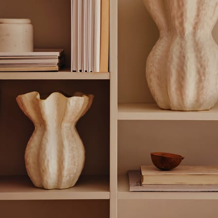 Vase Cori keramik weiß / H 24 cm - BROSTE COPENHAGEN
