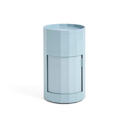 Ablage Facet High plastikmaterial blau / H 66 cm - 1 Tür / Mit Rollen - Hay