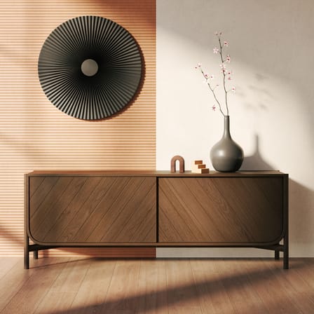Buffet Marius bois marron / L 185 x H 65 cm - Hartô