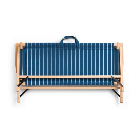 Canapé de jardin 2 places Outdoor Market tissu bleu / L 117 cm - Jasper Morrison - Hay