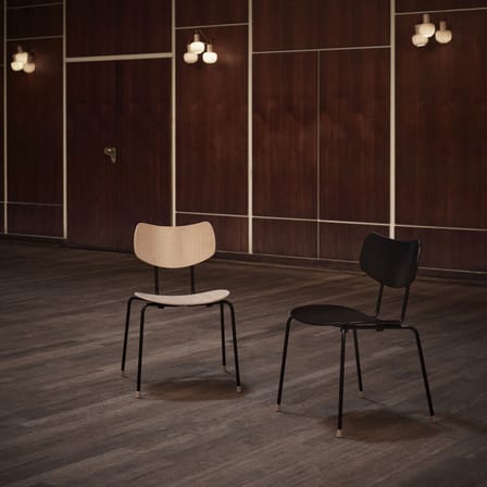 Chaise empilable VLA26T - Vega Chair bois noir / Vilhelm Lauritzen, 1956 - CARL HANSEN & SON