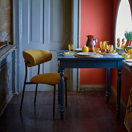 Chaise rembourrée Manal tissu jaune - Bloomingville