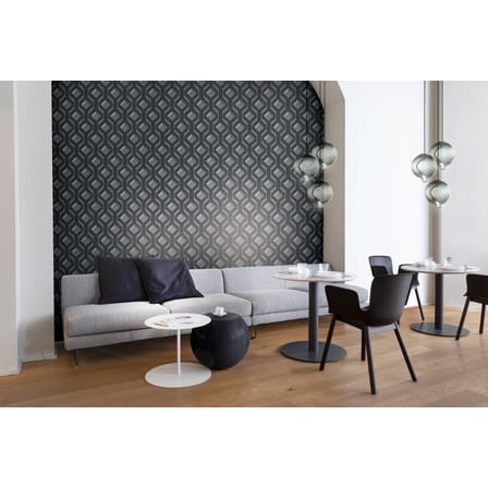 Gong Coffee table metal white / Giulio Cappellini, 2004 - Ø 50 x H 42 cm / Metal - Cappellini