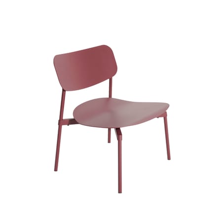 Fauteuil bas empilable Fromme métal rouge / Aluminium - Petite Friture