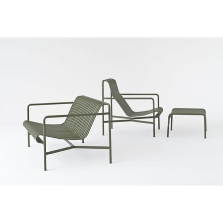 Fauteuil bas Palissade métal gris / Dossier bas - Bouroullec, 2016 - Hay
