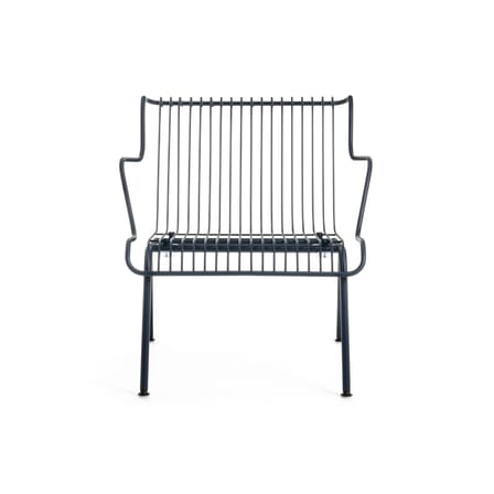 Fauteuil lounge empilable South métal bleu nuit / Konstantin Grcic, 2023 - Magis