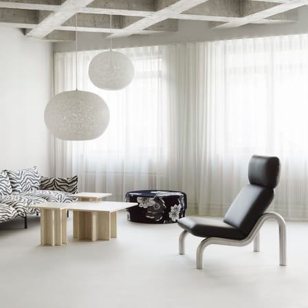 Fauteuil rembourré Tube tissu blanc - Normann Copenhagen