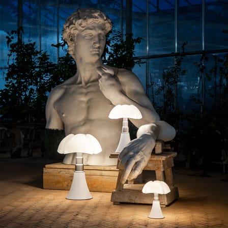 Lampe de table Pipistrello White matt / H 66 à 86 cm - Martinelli Luce