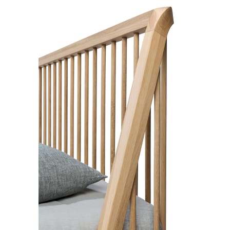 Lit double Spindle bois naturel / Pour matelas 180 x 200 cm - Chêne massif - Ethnicraft