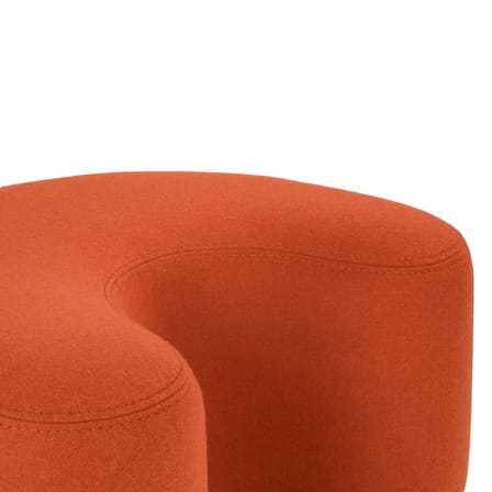 Pouf Ü tissu orange / 60 x 50 x H 30,5 cm - NOO.MA