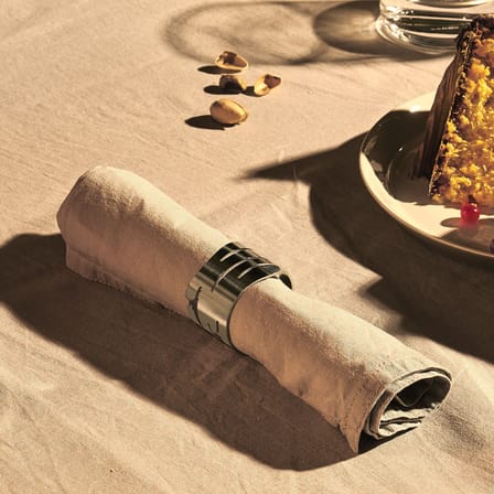 Set de 2 rond de serviette Bark Ring métal - Alessi