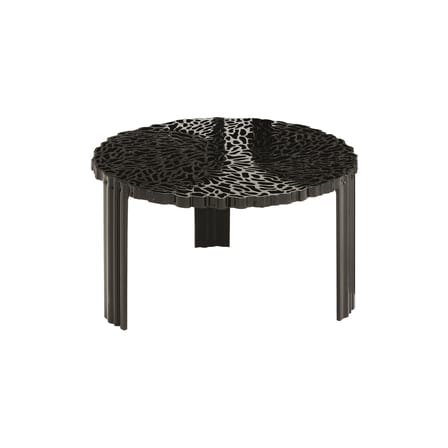 Table basse T-Table Basso plastique noir / Ø 50 x H 28 cm - Kartell