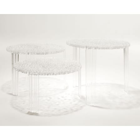 Table basse T-Table Medio plastique transparent / Ø 50 x H 36 cm - Patricia Urquiola, 2006 - Kartell