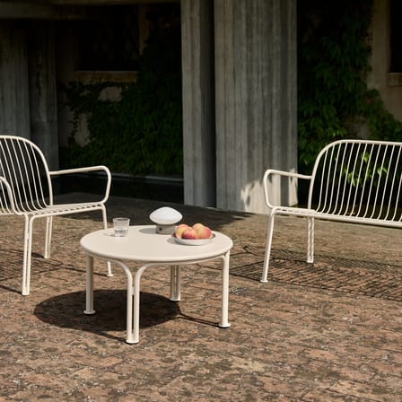 Table basse Thorvald SC108 métal blanc / Ø 70 x H 37 cm - &tradition
