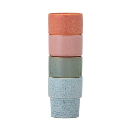 Set de 4 tasses Ewan céramique multicolore/ 150 ml - Bloomingville