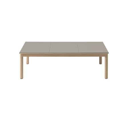 Tavolino Couple ceramica beige / 84.5 x 120 x H 35 cm - Piano in gres reversibile - Muuto