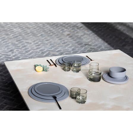 Assiette à dessert Inner Circle céramique gris / Small - 21 x 20 cm / Grès - valerie objects