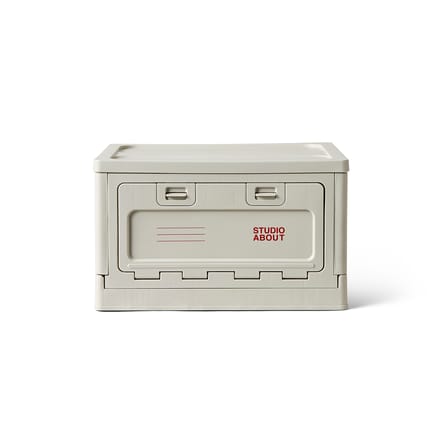 Boîte Box Medium plastique gris / 40 x 29 x H 23,7 cm - Empilable - STUDIO ABOUT