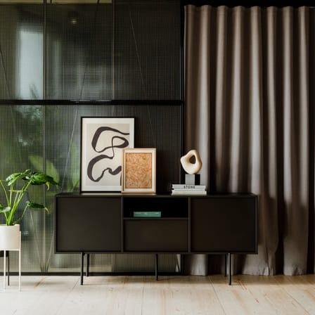 Buffet Bau bois noir / L 180 x H 79 cm - NOO.MA