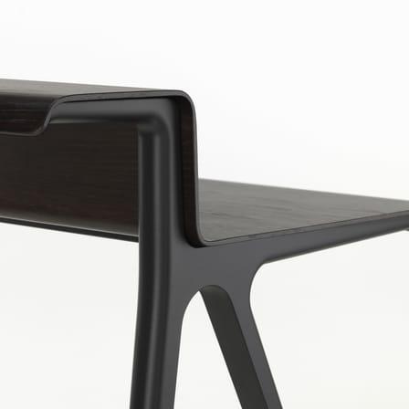 Bureau Courier noir / Ronan Bouroullec - L 120 x P 72,5 cm - Vitra
