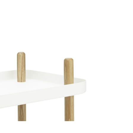 Carrello/tavolo d'appoggio Block metallo bianco /Su ruote - Normann Copenhagen