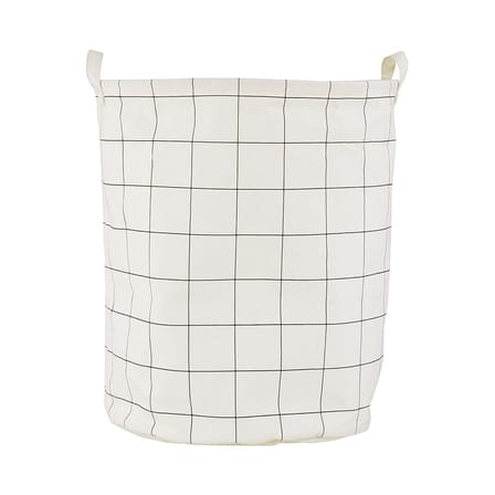 cesto della biancheria sporca Squares tessuto bianco nero / Ø 40 x H 50 cm - House Doctor