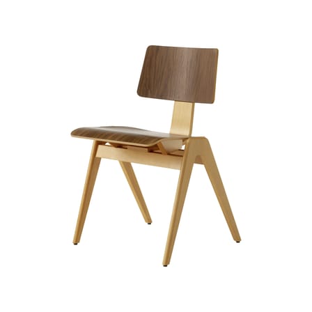 Chaise empilable Daystak RD1 bois marron / Robin Day, 1951 - &tradition