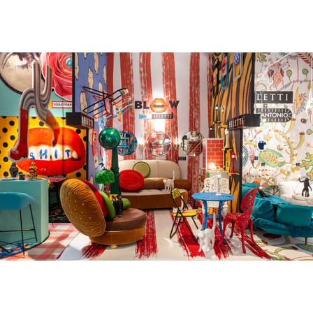 Chaise pliante Tongue plastique multicolore / Rembourrée - Seletti