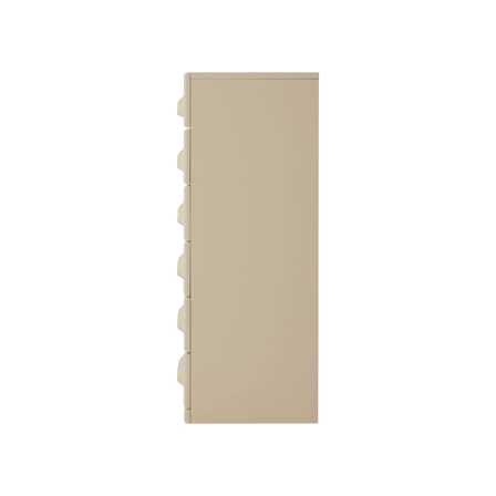 Commode Chest of drawers bois beige / Chiffonnier 6 tiroirs - L 45 x P 40,5 x H 97,5 cm - HK LIVING