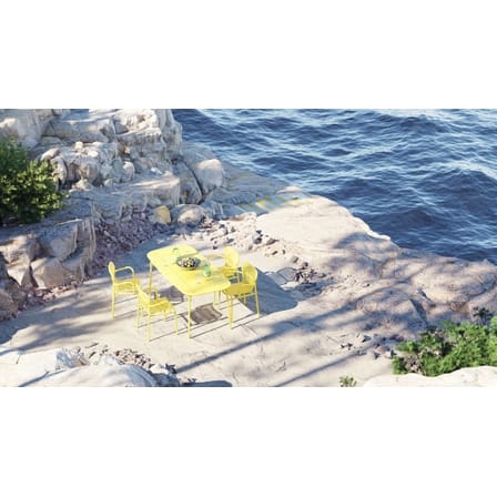 Fauteuil bridge empilable Week-End métal vert / Aluminium - Petite Friture
