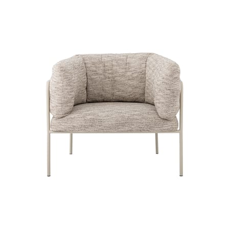 Fauteuil rembourré Karel tissu gris - Bloomingville
