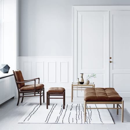 Fauteuil rembourré OW149 - Colonial Chair cuir marron / Ole Wanscher - 1959 - CARL HANSEN & SON