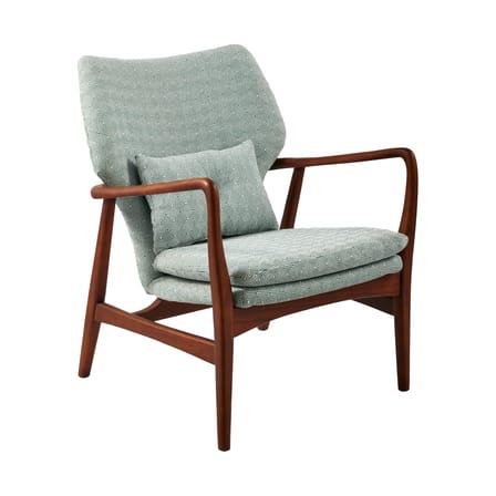 Fauteuil rembourré Peggy tissu vert - POLSPOTTEN