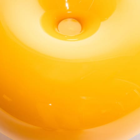 Lampe de table Nessino plastique jaune / Ø 32 x H 23 cm - Réédition 1960s - Artemide
