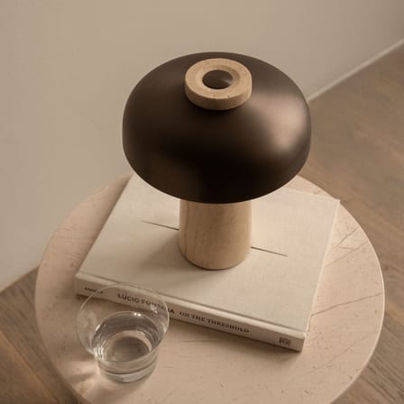 Lampe sans fil rechargeable Reverse LED métal marron - Audo Copenhagen