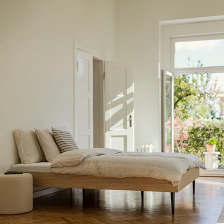 Lit double Streiko / Pour matelas 140 x 200 cm - Sommier inclus - NOO.MA