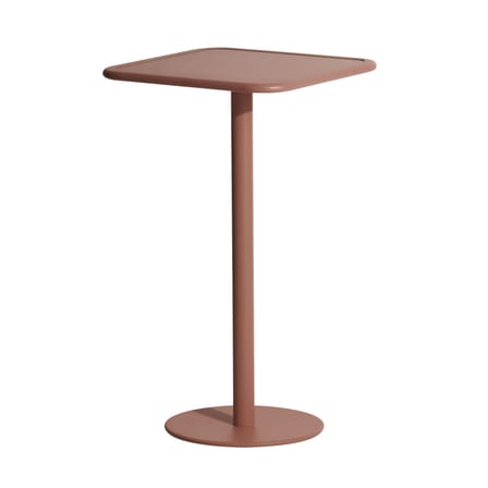 Mange-debout Week-end métal marron / 60 x 60 cm x H 105 cm - Aluminium - Petite Friture
